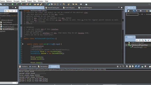 Java tutorial - 10- Interface methods, no body methods, implements смотреть онлайн