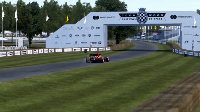 Assetto Corsa burns tyres of Ferrari Formula 1 2021 (SF21) at Goodwood | Festival of Speed смотреть онлайн