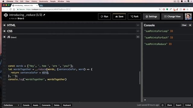 Build Your Own Lodash - Intro to _.reduce (1/3) - 13 смотреть онлайн