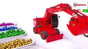 Учим цвета - ТРАКТОР / ГРУЗОВИК / шарики | Детское развивающее видео, СБОРНИК - 11 мин | Мультик для