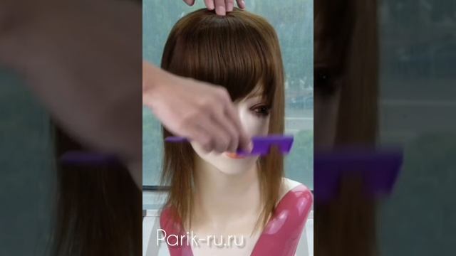 Накладка из натуральных волос - модель Piec с челкой смотреть онлайн