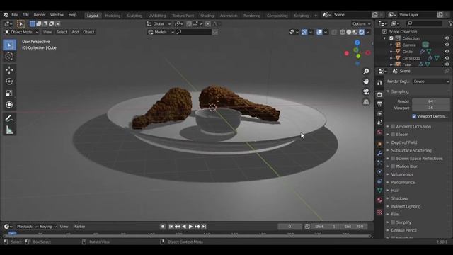 Blender Tutorial- Fried Chicken | Displace modifier | procedural texturing | blender 2.9 смотреть онлайн