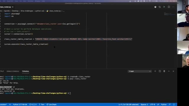 W4D4: Python, SQL, & Psycopg2  (2 Of 3)