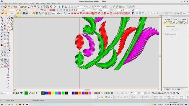 Multi Color Design Punching | Wilcom E4 Embroidery Digitizing Tutorial 2022 Hindi And Urdu