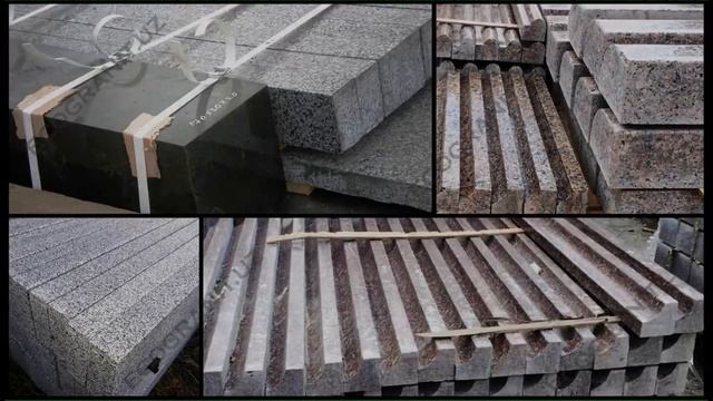 БОРДЮРЫ из гранита; www.EcoGranit.Uz +998903550210 наш/ваш дизайн - Ташкент смотреть онлайн