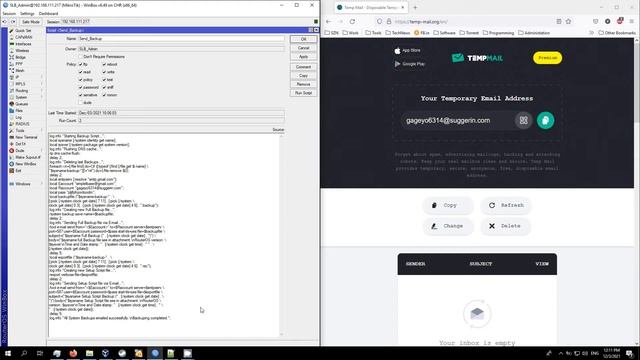 How to frequently send backup files from Mikrotik to email, through script смотреть онлайн