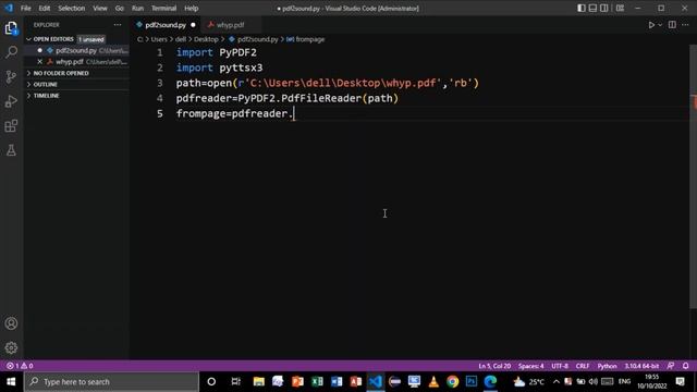 CONVERT PDF TO AUDIOBOOK IN PYTHON | PYPDF2 | PYTTSX3 | PYTHON PROJECTS смотреть онлайн