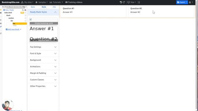 How to add faq element in Bootstrap 5 builder смотреть онлайн