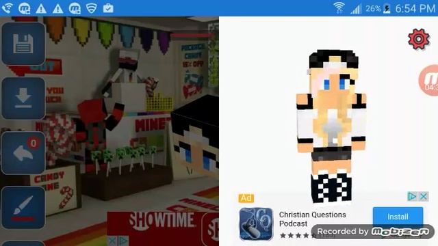 Skin editor for minecraft PE 3D смотреть онлайн