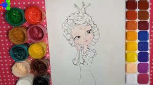 Царевны Василиса из мультика. Раскраска для детей