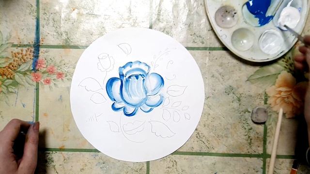 Урок ИЗО в школе. 5 класс. «Искусство Гжели» - образец простой росписи в стиле Гжель для детей смотреть онлайн