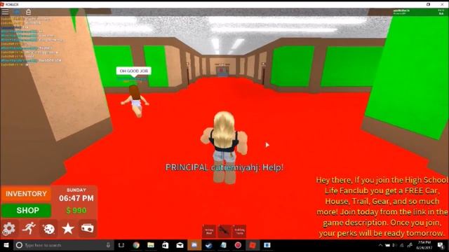 Roblox Exploiting - High School Life смотреть онлайн