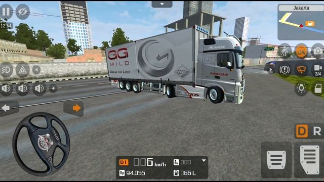 Bussid Mercedes Benz Actross V2 Truck Mod Driving - Levery GG MILD (Gudang garam) Android gameplay смотреть онлайн