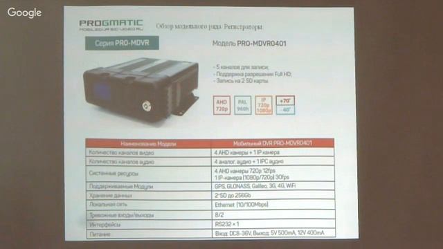 Семинар PROGMATIC - системы видеонаблюдения на транспорте
