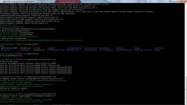 How to Install Framework Laravel 5.5 + Admin-LTE смотреть онлайн