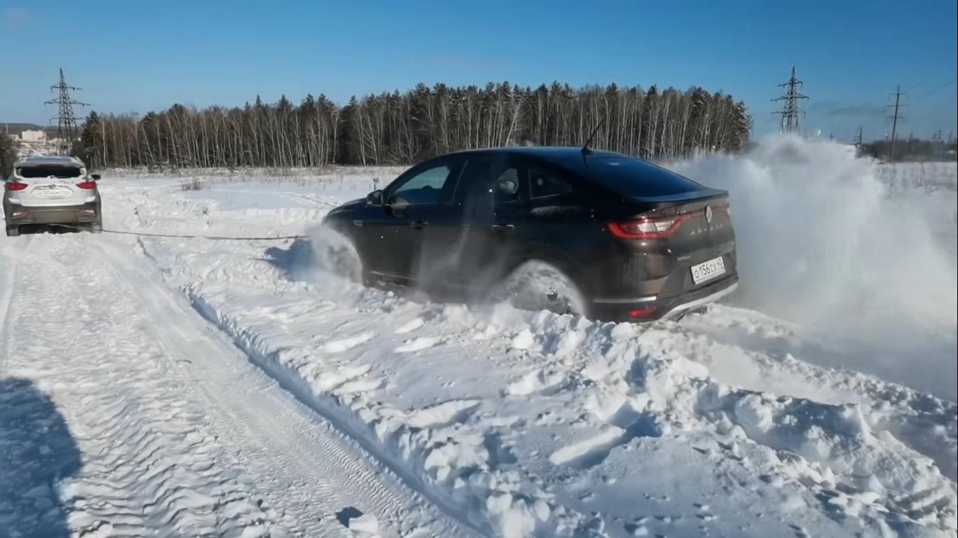 Renault Arkana 4wd и снежный плен. Довыпендривался. Мороз и солнце. Прогулка выходного дня. смотреть онлайн
