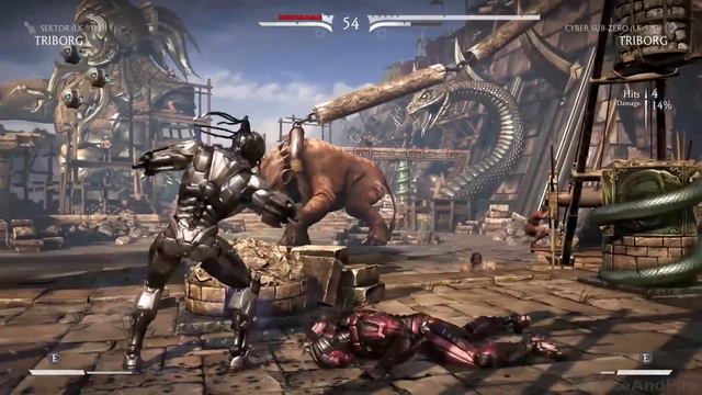 Mortal Kombat X Cyber Sub Zero Gameplay Full Match Kombat Pack 2 смотреть онлайн