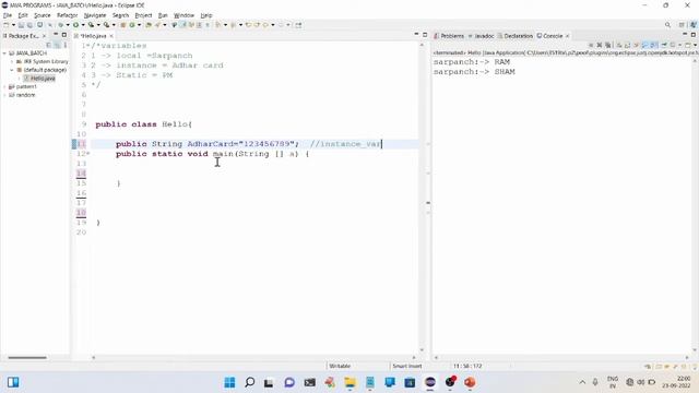 Video -04 Program -Types of variables in JAVA Program | LOCAL STATIC INSTANCE #java #javatutorial смотреть онлайн