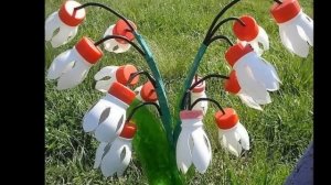 Цветы из пластиковых бутылок   Поделки для дачи и дома