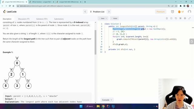 Leetcode 2246 Longest Path With Different Adjacent Characters смотреть онлайн
