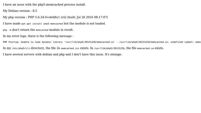DevOps & SysAdmins: php can't load php5-memcached extension смотреть онлайн