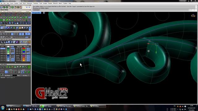 Пример T-splines 3D моделирования в Matrix (вензеля) смотреть онлайн
