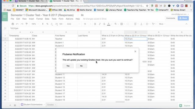 How to use Google Forms, Sheets & Flubaroo смотреть онлайн