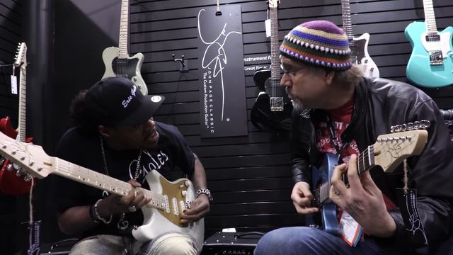Eric Gales and Greg Koch Jam at the John Page Classic Booth • NAMM 2017 смотреть онлайн