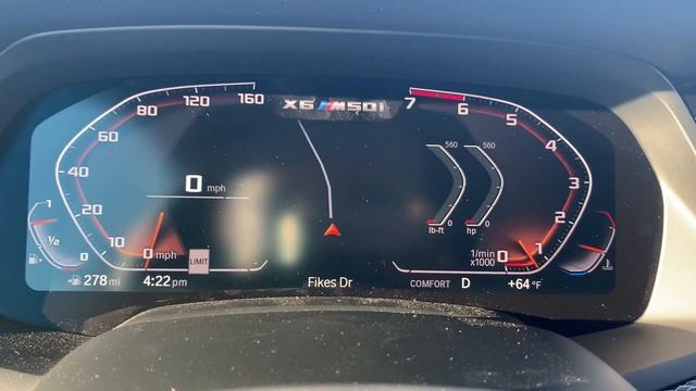 2020 BMW X6 M50i Launch Control
