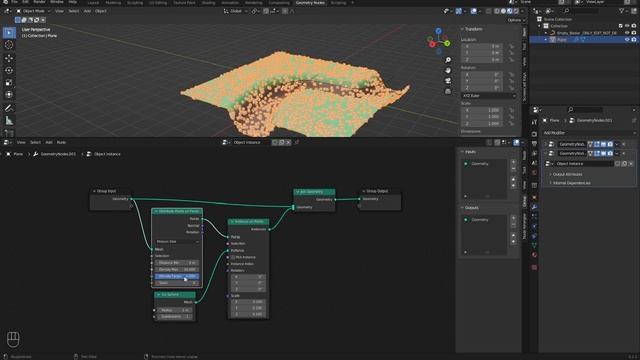 Geometry Nodes объекты по динамическому пути смотреть онлайн