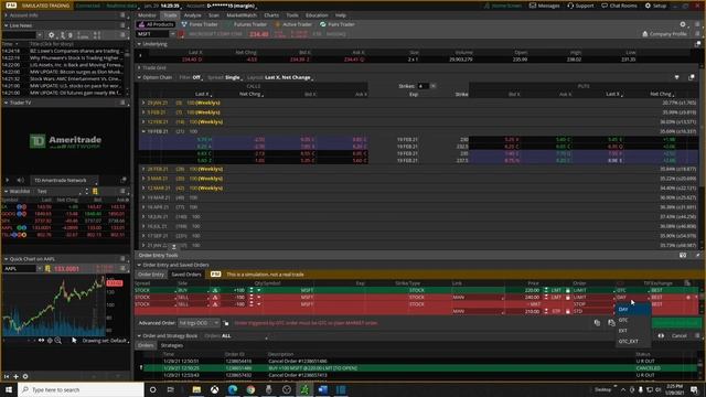 How To Create Advanced Orders | OCO Bracket | ThinkorSwim смотреть онлайн