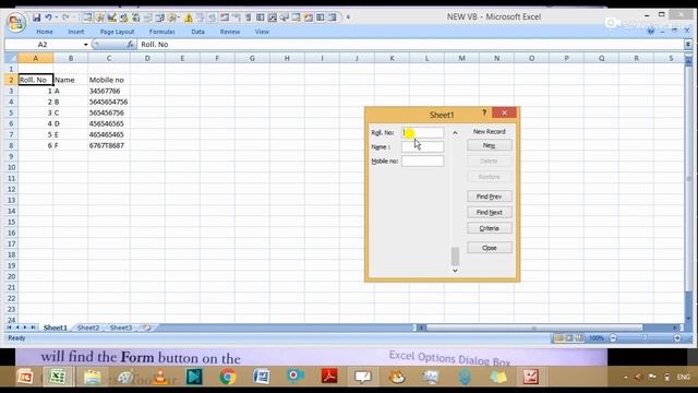 CLASS-7|COMPUTER|CHAPTER-4||USING EXCEL  DATABASE|Database|Using A Form To Enter Data||Sorting Data