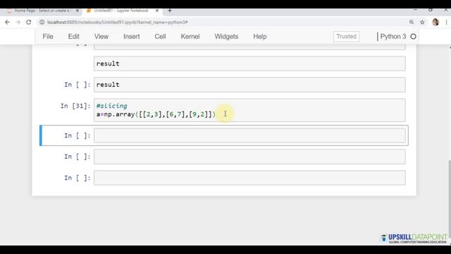 numpy tutorial:slicing/stacking arrays смотреть онлайн