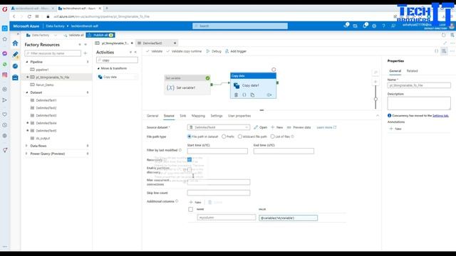 How to write String Type Variable Value to Text File in Azure Data Factory - ADF Tutorial 2021 смотреть онлайн