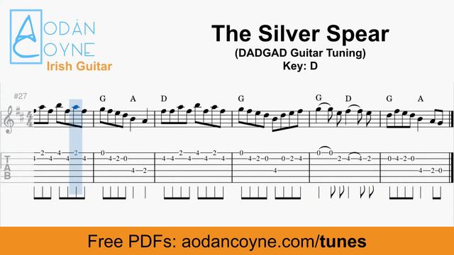 The Silver Spear - Free DADGAD Guitar Tabs, Chords & Sheet Music смотреть онлайн