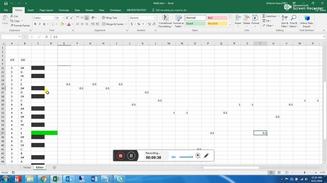 Excel midi Fur Elise смотреть онлайн