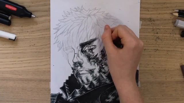 Drawing Guts from Berserk | Kayla Hardy Art смотреть онлайн