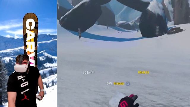 CARVE Snowboarding VR Oculus Quest 2 - Doing REAL 1080 Spins!! смотреть онлайн