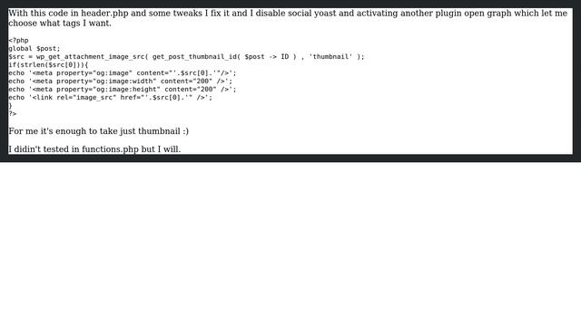 Wordpress: What can I do if I set a gif as featured image? no thumbnail when i share on facebook смотреть онлайн