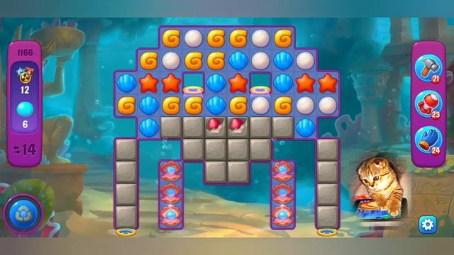 Fishdom 2022, No Boosters,  1166  Level  -  прохождение без бустеров,  1166  уровень.