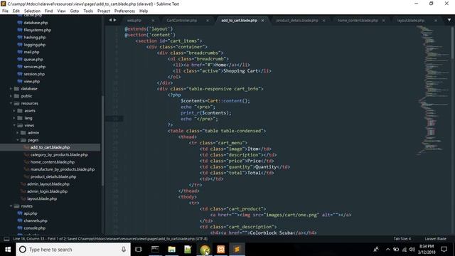 E-commerce project by laravel 5.6 part-31 (cart add product) смотреть онлайн