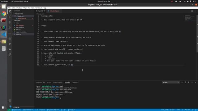 How to do bulk load of CSV data in AWS Elasticsearch domain смотреть онлайн