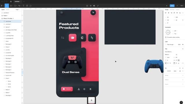Рисуем концепт для приложения PlayStation 5 | Figma. Практика. смотреть онлайн