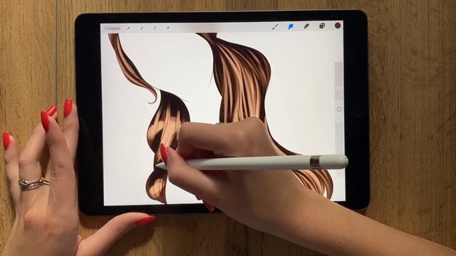 РИСУЕМ ВОЛОСЫ В Procreate/ кисти+палитра