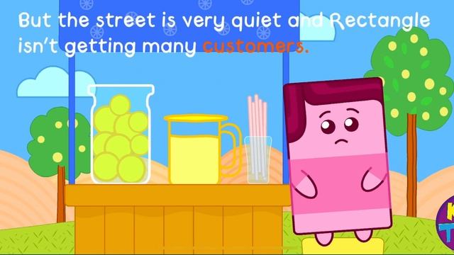 Rectangle's Lemonade Stand - Shape Stories - Kidlo Bedtime Stories For Kids - IOS / Android App - смотреть онлайн