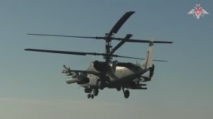 Боевая работа экипажа вертолета Ка52«Аллигатор»