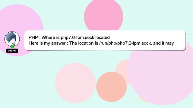 PHP : Where is php7.0-fpm.sock located смотреть онлайн
