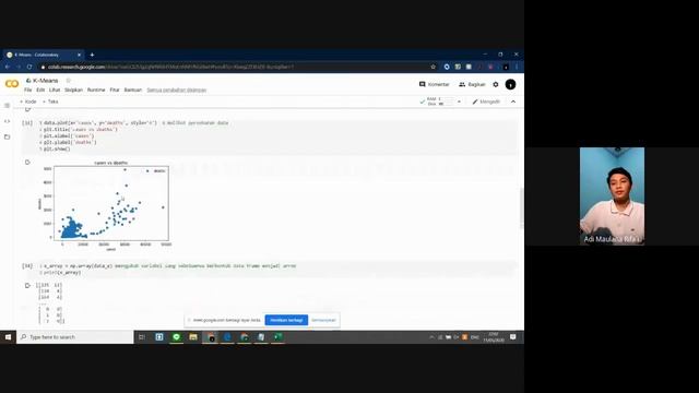 K- Means clustering Google Colab смотреть онлайн