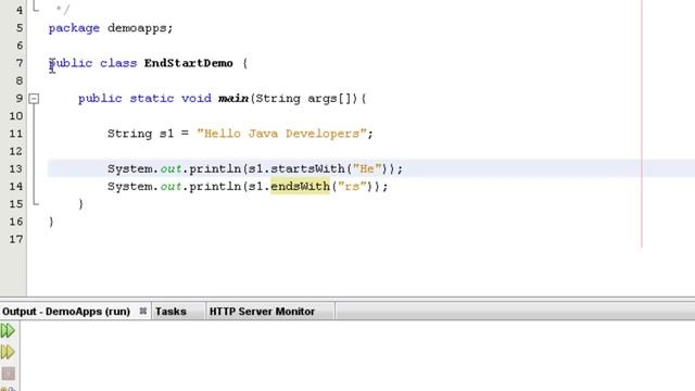 Java Tutorial for Beginners - Use of startsWith() and endsWith() methods in Java Strings смотреть онлайн