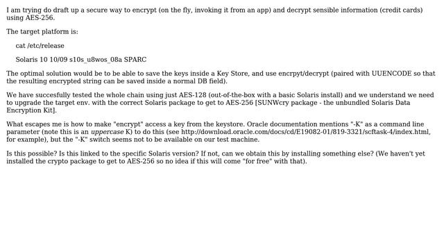 DevOps & SysAdmins: Encryption on Solaris (using Keystore) смотреть онлайн